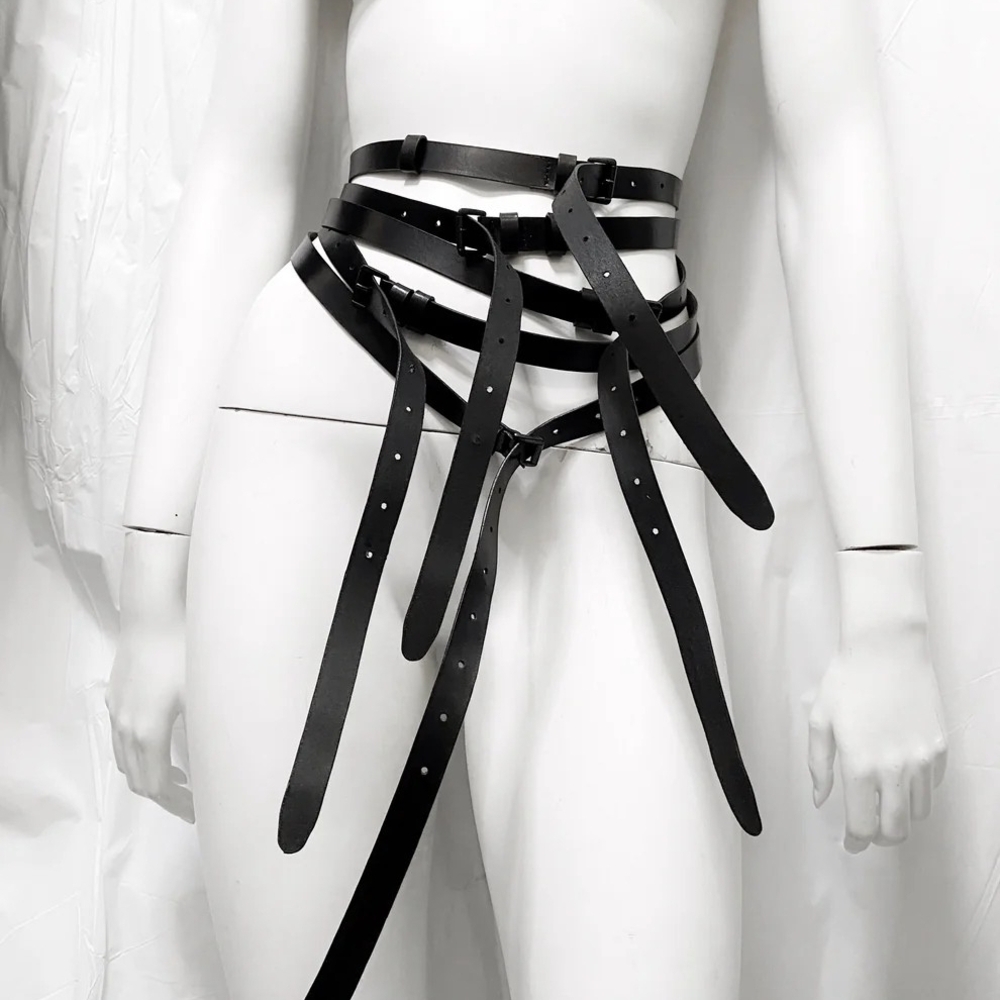ISO Ann Demeulemeester Black Leather Harness 2013